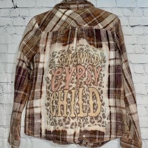 Stay wild gypsy child flannel